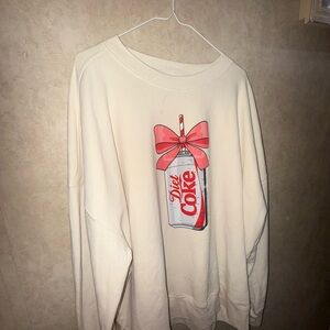 Diet Coke Graphic Cream Sweatshirt - Unbranded